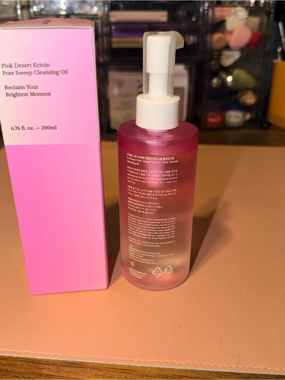 Overlaps Pink Desert Ectoin Pore Sweep Cleansing Oil, 6.76 oz